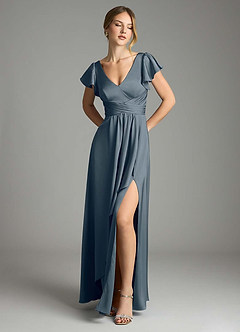 Azazie Omari Bridesmaid Dresses Twilight A-Line Stretch Satin Dress image1