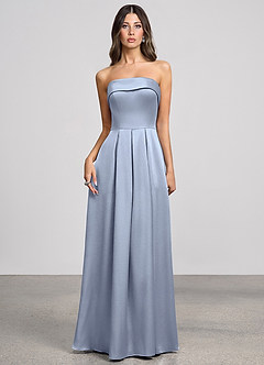 vestido Maxi Azul Empoeirado Isolde image1