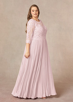 Azazie Corinne Mother of the Bride Dresses Blushing Pink A-Line Sequins Chiffon Dress image11
