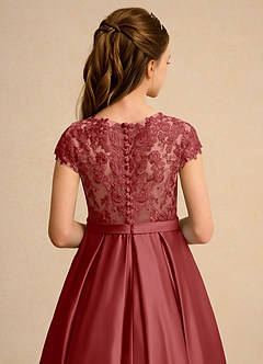 Azazie Bunny Girls Formal Abiti da Ragazza di Fiori Abito Principessa in Pizzo Ruggine image7