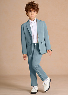 front Oliver Light Blue Boys 2-Piece Suit