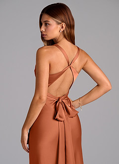 Azazie Hati Brudtärnklänningar Klä av Sjöjungfru i Stretch Satin Cederros image2