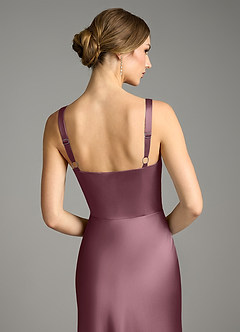 Azazie Alouette Bridesmaid Dresses Amethyst Mermaid Pleated Stretch Satin Dress image4