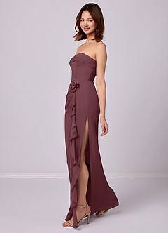 Barbie ♥ Azazie Bridesmaid Dresses Sangria Sheath Strapless Chiffon Convertible Dress image2