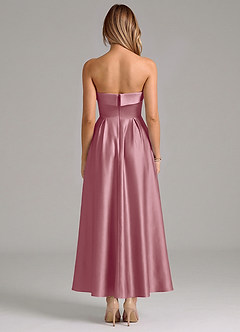 Azazie Lucienne Brautjungfernkleider A-Linie Plissee Stretch-Satin Kleid Vintage Mauve image6