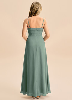 Azazie Jordyn Junior Klä av A-Line i Chiffong Älskling Halsringning image2