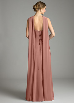 Azazie Ayla Abiti da Damigella Abito A-Line in Chiffon Scollo a Cuore Cedro Rosa image11