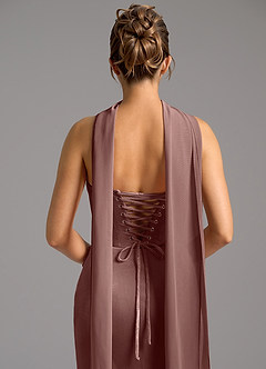 Azazie Sorrel Bridesmaid Dresses Espresso Mermaid Corset Velvet Convertible Dress image6