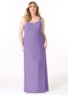 Azazie Denice Bridesmaid Dresses Tahiti Sheath Pleated Chiffon Dress image9