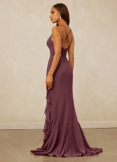 Christian Siriano Bridal for Azazie 1006 Bridesmaid Dresses Sangria Mermaid Ruched Chiffon Dress image2
