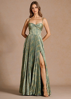 Vesper Platinum Teal Maxi Dress image3