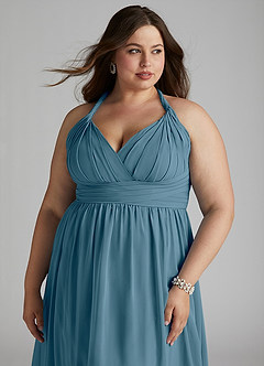 Azazie Ashia Bridesmaid Dresses Bermuda A-Line Pleated Chiffon Dress image10