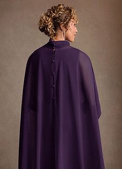 Azazie Irna Klänningar till brudens mor Klä Kolumn i Chiffong Plommon image8