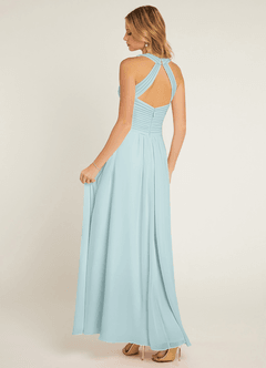 Azazie Claudia Bridesmaid Dresses Mist A-Line Sweetheart Neckline Chiffon Dress image4