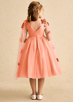 Azazie Staria Flower Girl Dresses Sunset Ball-Gown Ruched Tulle Dress image2