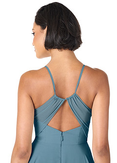 Azazie Avelina Bridesmaid Dresses Bermuda A-Line V-Neck Pleated Chiffon Dress image5