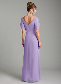 Azazie Ambrosia Bridesmaid Dresses Lilac A-Line Pleated Chiffon Dress image6