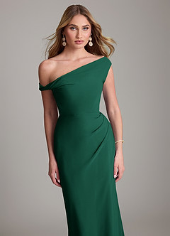 Azazie Emerson Morsiusneito Mekot Vaippa Olkapään ulkopuolella Sifonki Lattian pituus Pukeutua image2