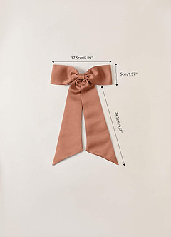 front Matching Color Bow Hair Clip