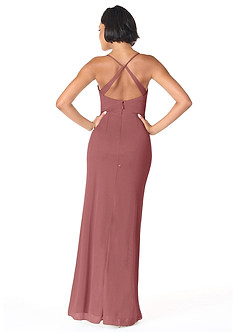 Azazie Ashana Bridesmaid Dresses Amethyst Sheath Sweetheart Lace Mesh Dress image4