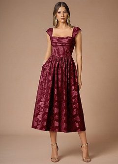 Dana Wine Midi Dress image3