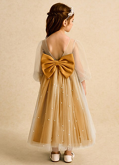 Azazie Trudy Sukienki dla dziewczynek sypiących kwiaty Suknia balowa Dekolt w kształcie serca Tiul Długość herbaty Sukienka image2