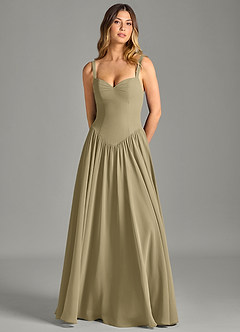 Azazie Evadina Suknie dla druhen Linia A Gorset Szyfon Do ziemi Sukienka image5