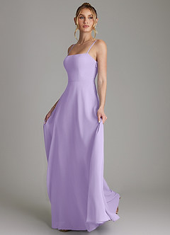Azazie Elita Brautjungfernkleider A-Linie Plissee Chiffon Kleid Flieder image6