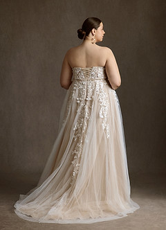 Azazie Wynery Robes de mariée Robe Princesse en Dentelle Épaules dénudées Diamant Nude image20