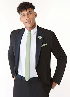 front Matte Satin Skinny Tie