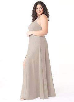 Azazie Jane Bridesmaid Dresses Frost A-Line V-Neck Pleated Chiffon Dress image8