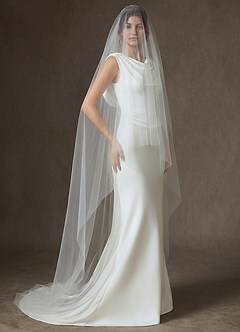front Lace Appliqué Seraphina Chapel Veil