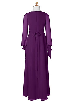 Azazie Leonia Junior A-Linie mit Taschen Chiffon Kleid Traube image8