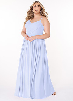 Azazie Cora Bridesmaid Dresses Lavender A-Line Pleated Chiffon Dress image8