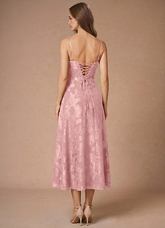 Robe Mi-Longue Rose Corail Hollis image2