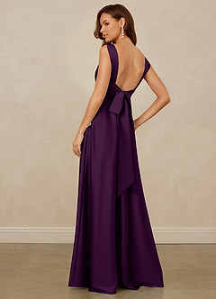 Christian Siriano Bridal for Azazie 1001 Bridesmaid Dresses Grape A-Line Sweetheart Neckline Stretch Satin Dress image2