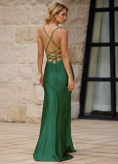 Twinkle Green Mermaid Prom Dress image2