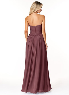 Azazie Yazmin Bridesmaid Dresses Sangria A-Line Sweetheart Neckline Chiffon Convertible Dress image2