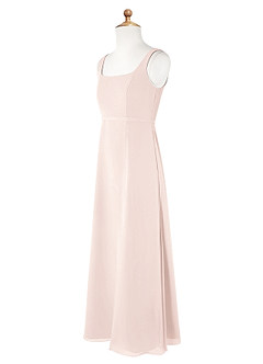 Azazie Renee Junior A-Linie Seitliche Cut-Outs Chiffon Kleid Blassrosa image7
