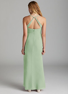 Azazie Becca Junior Dusty Sage Mermaid Chiffon Dress image4