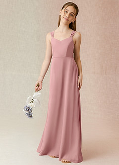 Azazie Denice Junior Dusty Rose A-Line Chiffon Dress image1