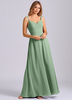 Azazie Beatrice Bridesmaid Dresses Matcha A-Line Sweetheart Neckline Chiffon Dress image4