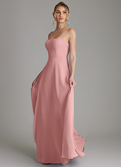 Azazie Elita Bridesmaid Dresses Dusty Rose A-Line Pleated Chiffon Dress image6