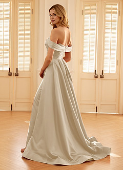 Seraphinaie Champagne A-line Prom Dress image6