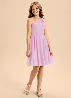 Azazie Charlize Junior Klä av A-Line i Chiffong Plisserad image3