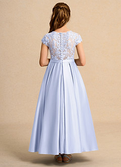 Azazie Bunny Junior Formal Robe Demoiselle D'honneur Fillette Robe Princesse en Dentelle Lavande image2