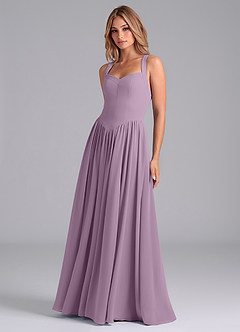 Azazie Francis Bridesmaid Dresses Wisteria A-Line Corset Chiffon Dress image5