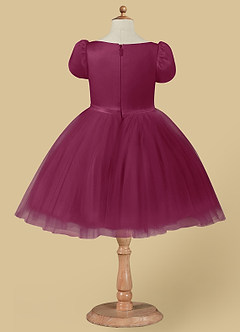 Azazie Malinda Final Sale Blushing Pink Ball-Gown with Sleeves Tulle Dress image5