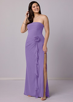 Barbie ♥ Azazie Bridesmaid Dresses Tahiti Sheath Strapless Chiffon Convertible Dress image7
