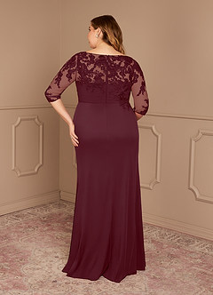 Azazie Alisondra Abiti per la Madre della Sposa Abito Tubino in Pizzo in Pizzo con Scollo a U Cabernet image11
